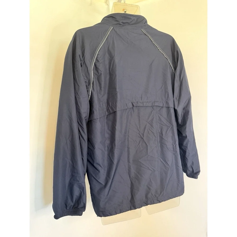 Roundtree & Yorke Sport Mens Jacket Blue Windbreaker‎ Vintage Medium Pockets GUC